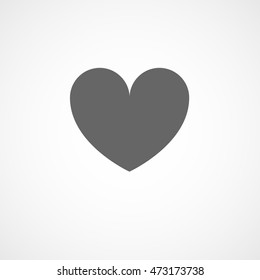 Heart Flat Icon On White Background