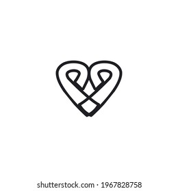 Heart flat icon. Simple style valentine holiday poster background symbol. Logo design element. T-shirt printing. Vector for sticker.