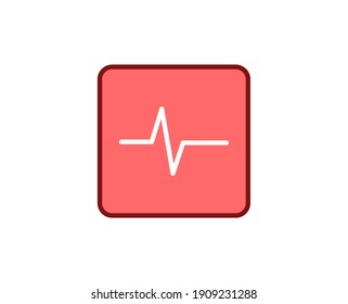 Icono plano del corazón. Señales de línea delgada para el logotipo de diseño, tarjeta de visita, etc. Símbolo de esquema único de alta calidad para diseño web o aplicación móvil. Pictograma de contorno médico.
