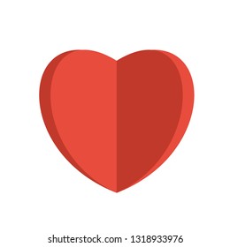 Heart flat icon vector