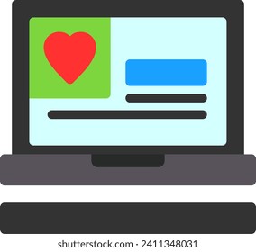 Heart Flat Icon Vector Design