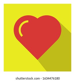 Heart flat icon vector - ui icon vector
