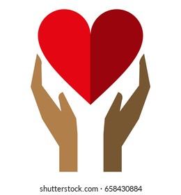 heart flat illustration shadow