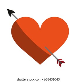heart flat illustration shadow
