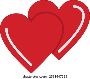 Heart Flat Illustration Vector Design