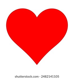Corazón plano aislado sobre fondo blanco. Ilustración vectorial. . x
