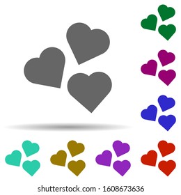 Heart flat in multi color style icon. Simple glyph, flat vector of heart icons for ui and ux, website or mobile application