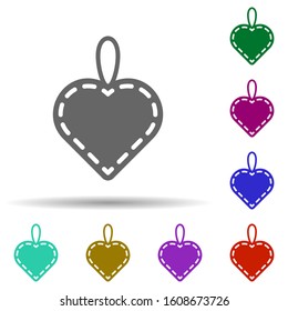 Heart flat in multi color style icon. Simple glyph, flat vector of heart icons for ui and ux, website or mobile application
