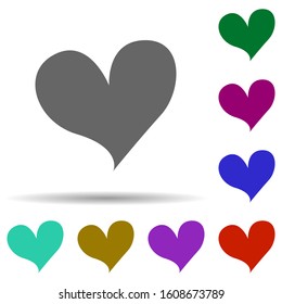 Heart flat in multi color style icon. Simple glyph, flat vector of heart icons for ui and ux, website or mobile application