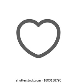 heart flat outline interface icon