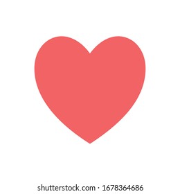 Heart flat style icon design of love passion romantic valentines day wedding decoration and marriage theme Vector illustration