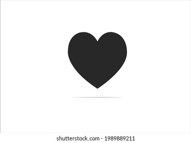 heart flat  vector hand drawn design 