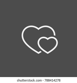 Heart flat vector icon