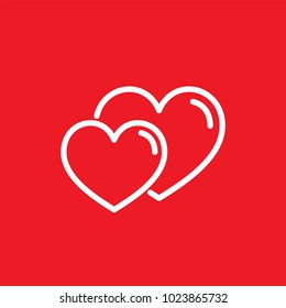 Heart flat vector icon. Love flat vector icon