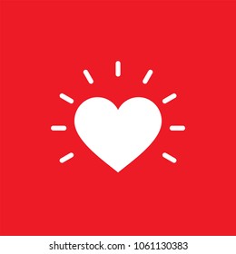 Heart flat vector icon. Love flat vector icon