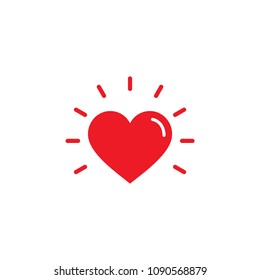 Heart flat vector icon. Love flat vector icon