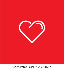 Icono de vector plano cardíaco. Icono de vector plano de amor