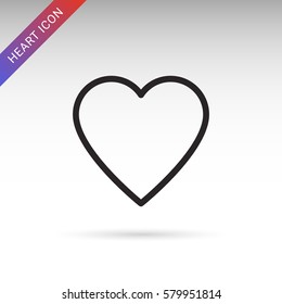 Heart flat vector icon icon. Love concept.