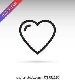 Heart flat vector icon icon. Love concept.