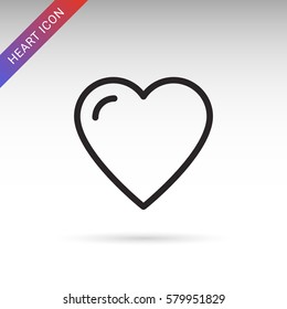 Heart flat vector icon icon. Love concept.