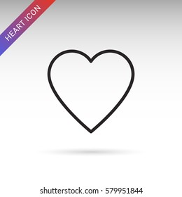 Heart flat vector icon icon. Love concept.