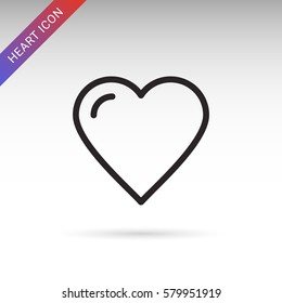 Heart flat vector icon icon. Love concept.