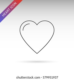 Heart flat vector icon icon. Love concept.