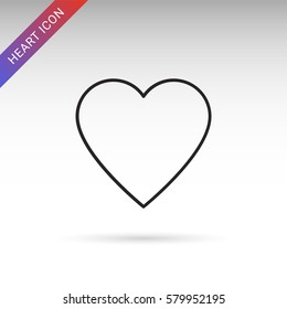 Heart flat vector icon icon. Love concept.
