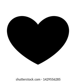 Heart flat vector icon. Heart for an online store interface design concept, apps and more.