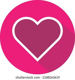 Heart flat vector icon. pink heart. Couple and filial love. Celebrations. Day of love and friendship, Valentine.
