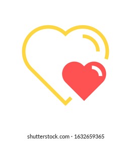 heart flat vector icon - ui icon vector