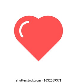 heart flat vector icon - ui icon vector