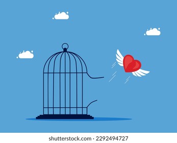 The heart flew out of cage. Emancipation and freedom of mind