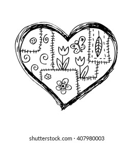 heart and floral