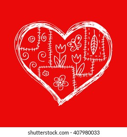 heart and floral
