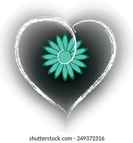 Heart with Floral Design.