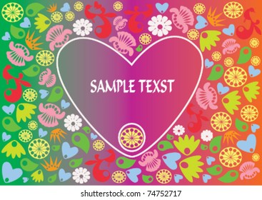  heart with floral design
