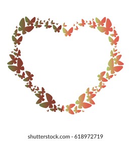heart floral frame icon