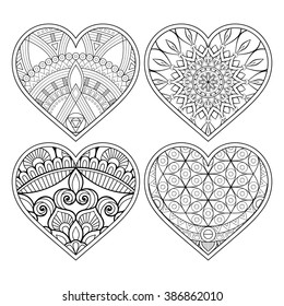 Heart with floral Mandala. Vintage decorative elements. Oriental pattern, vector illustration. Islam, Arabic, Indian, turkish, pakistan, chinese, ottoman motifs