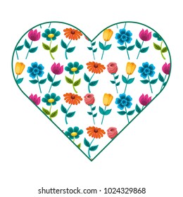 heart floral ornament flower petal stem spring style