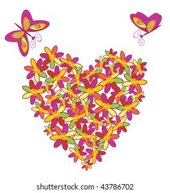 Heart floral shape