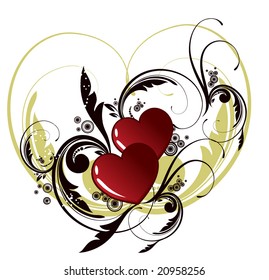 heart and flower