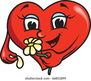 heart and flower