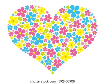 heart flower colorful