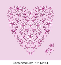 heart flower decorative 