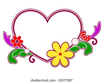 heart, flower and design element
