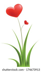 Heart Flower. Easy to edit vector illustration.