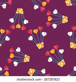 heart flower flat icon,eps10 seamless pattern background