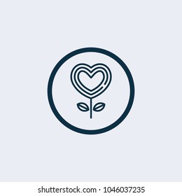 Heart flower icon