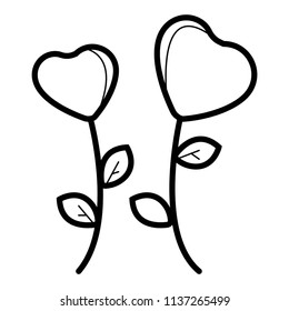 Heart flower icon